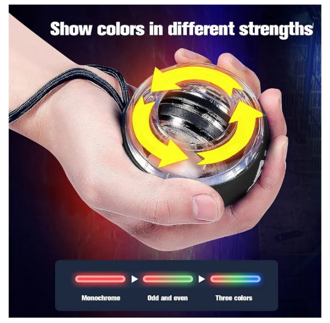Wrist Trainer Ball Auto-Start Wrist Strengthener Gyroscopic Forearm Exerciser Gyro Ball for Strengthen Arms, Fingers, Wrist Bones and Muscles