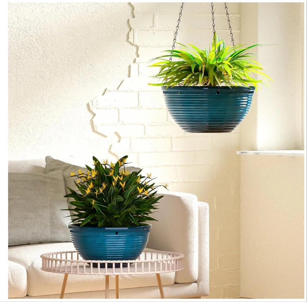 2 Packs Fake Hanging Plants Artificial Flowers for Outdoors Red UV Resistant for Home Porch Balcony Garden Patio Decor with 2 planters or 2 hanging planters