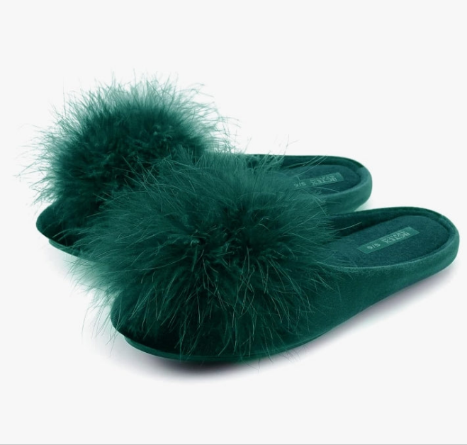 Women's Cozy Velvet Memory Foam House Slipper, Ladies Fuzzy Bedroom Slipper Non-slip Sole