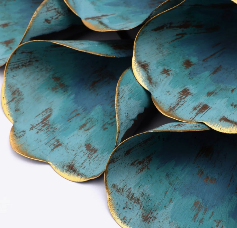 Handmade Traditional Plants & Flowers Wall Decor on Metal