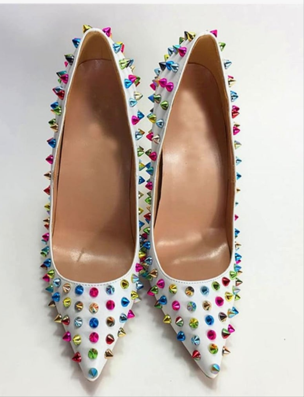 Sexy Heels Pumps Studded Rivett Party Prom Event Birthday Wedding Shoes