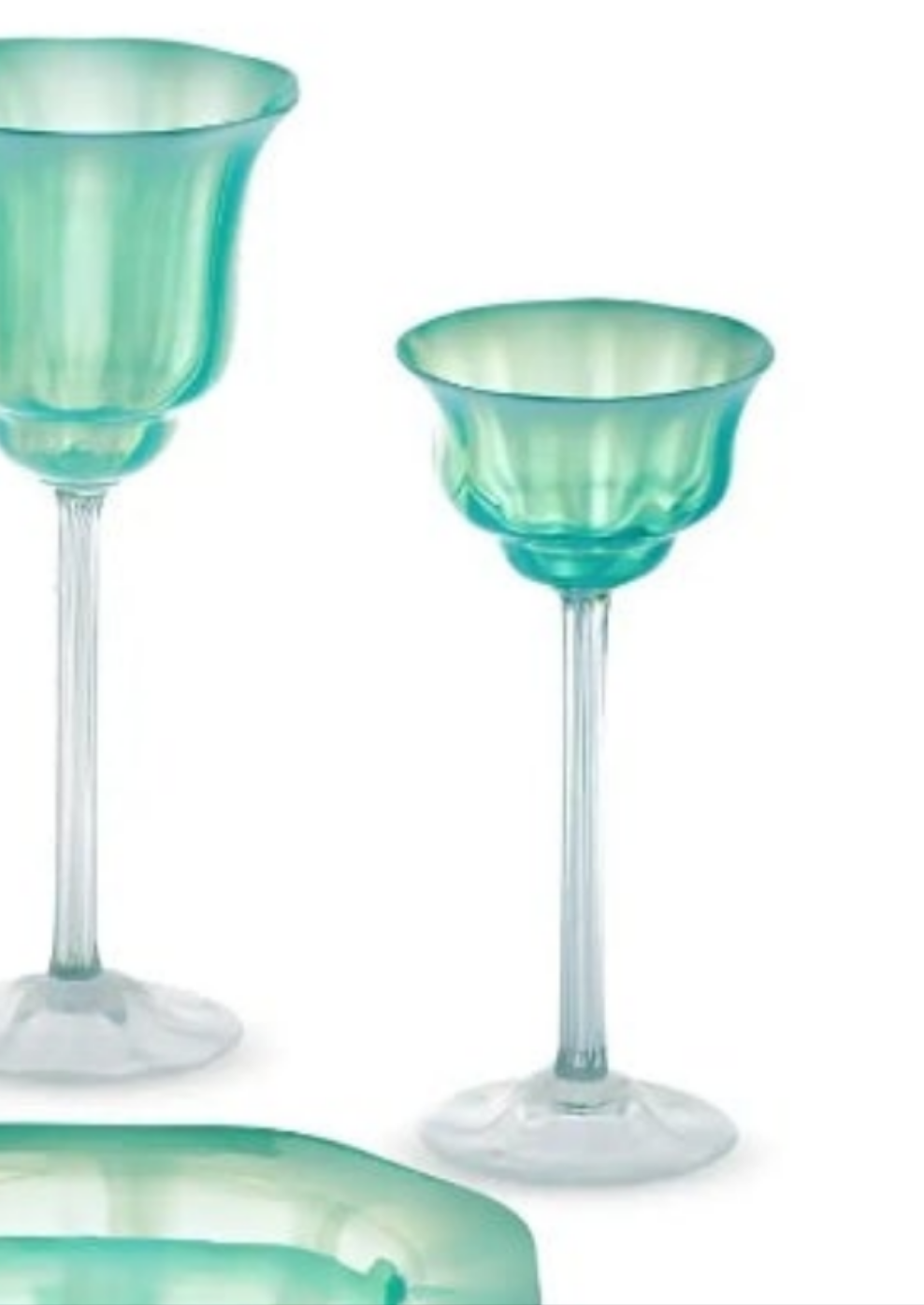 Louis Comfort Tiffany Pastel Favrile Glass Dinnerware 60 pieces