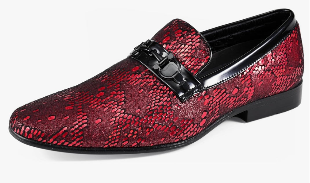 Men's Paisley Metallic Erin Driving Smoking Slip On Loafer Dress Shoe sexy