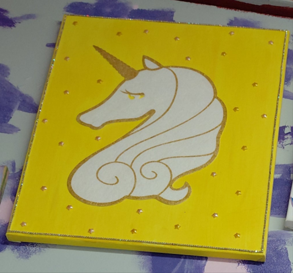COCOMONEY ART UNICORN BLING 1 of 1 custom painting