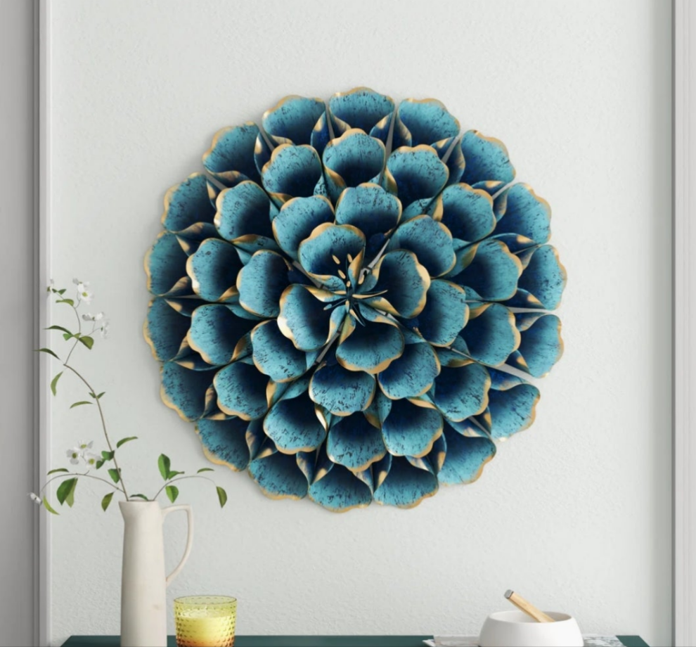 Handmade Traditional Plants & Flowers Wall Decor on Metal