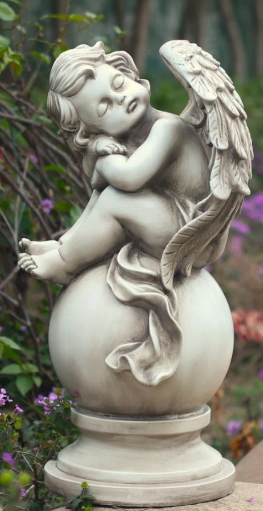 Angels & Cherubs Weather Resistant Polyresin Garden Statue (Set of 2)