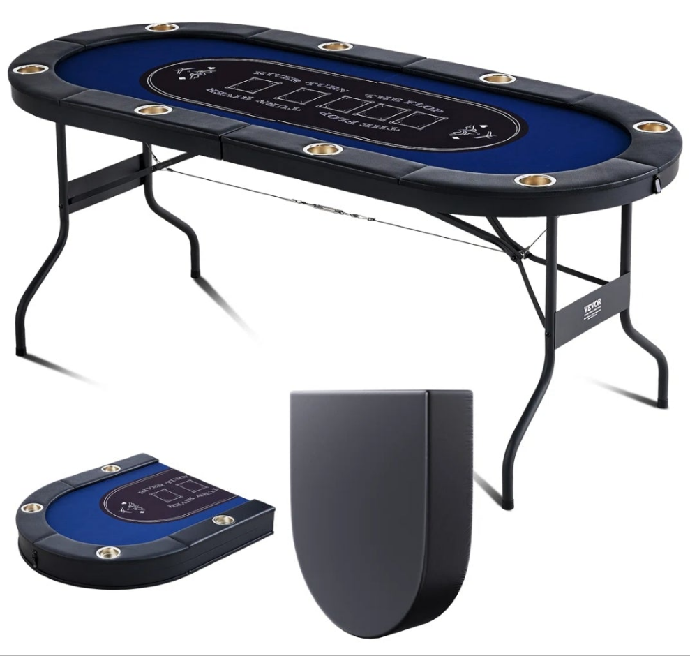 8 Player Foldable Poker Table for a night of fun