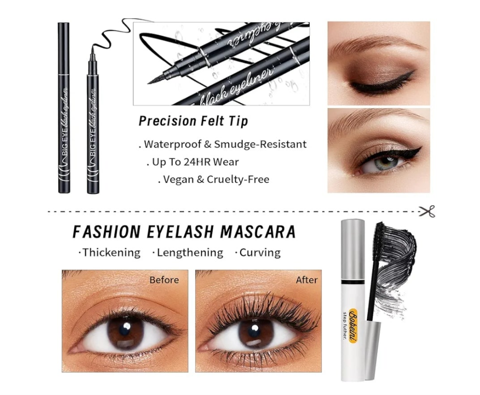 Makeup Set Full Kit for Girls Teens Women, Makeup Present Set, Includes Eyeshadow, Foundation, Blusher, Eyebrow Pencil, Mascara, Eyeliner, Brushes, Lip Gloss, Sponge, Cosmetic Bag choose set below