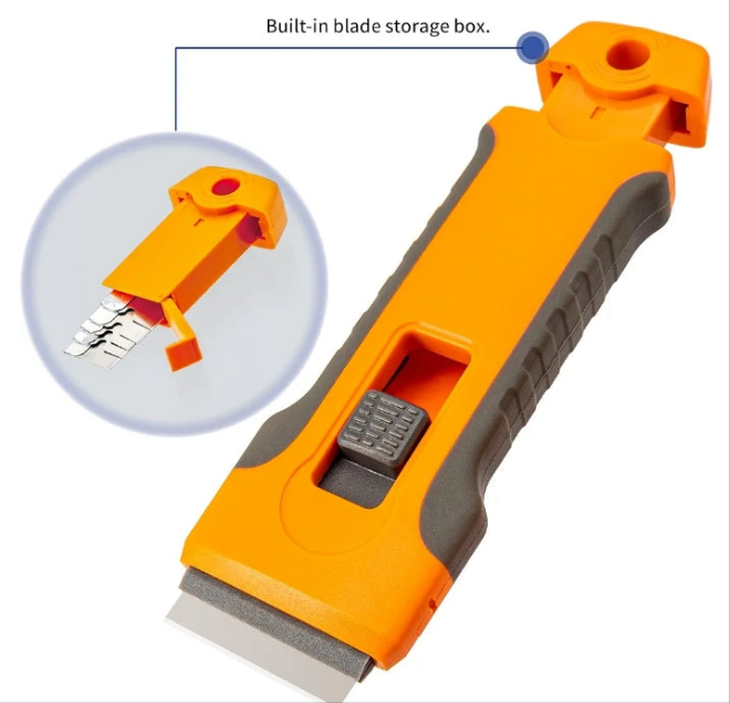 Razor Blade Scraper Tool with 15pcs Extra Blades, Cleaning Razor Scraper for Glass, Glass Top Stove Scraper for Oven Door, Cooktop Scraper, Glass Scraper Cleaning Paint from
