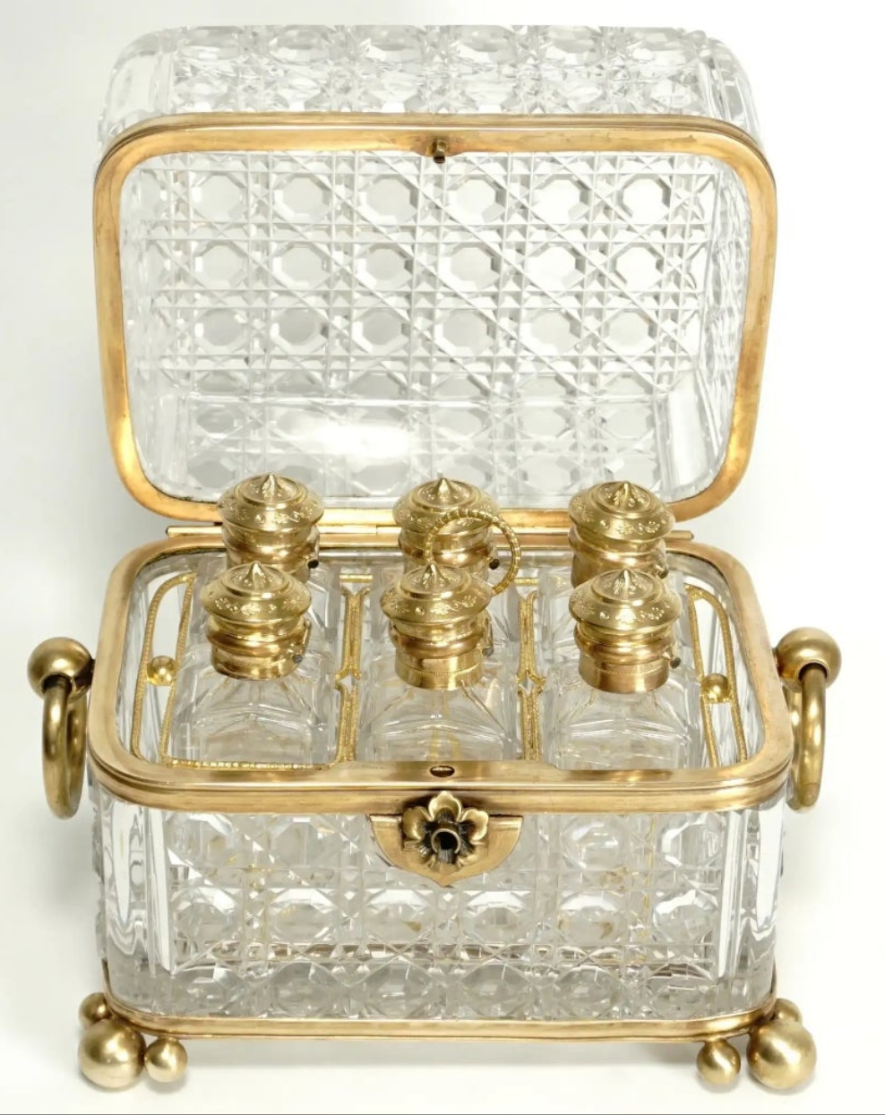 Cut Crystal Perfume Box, Casket