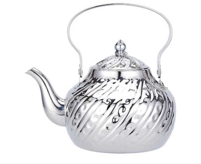 Antique 1.2L (40Oz) Stainless Steel Teapot with Infuser Gold