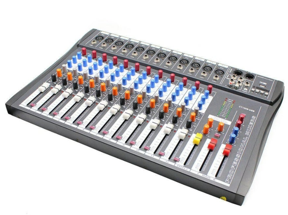 12 Channel Mixing Console Audio Mixer DJ Controller Professional