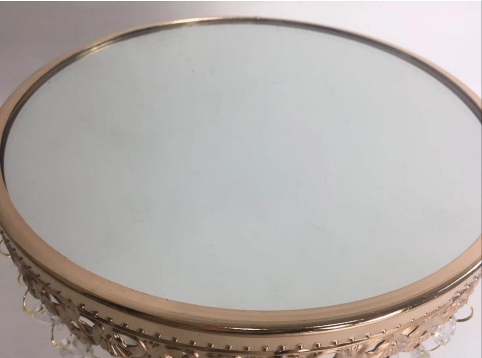 3 Piece Cake Stand Set Stainless steel Crystal Iron Glass Materials
