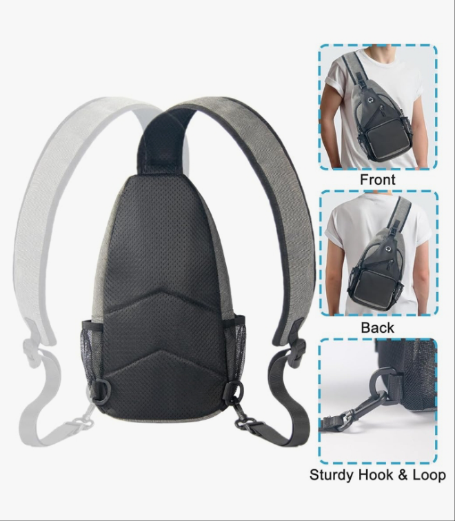 Multipurpose Cross body Shoulder Bag for Men and Women Chest Bag Travel Hiking Daypack