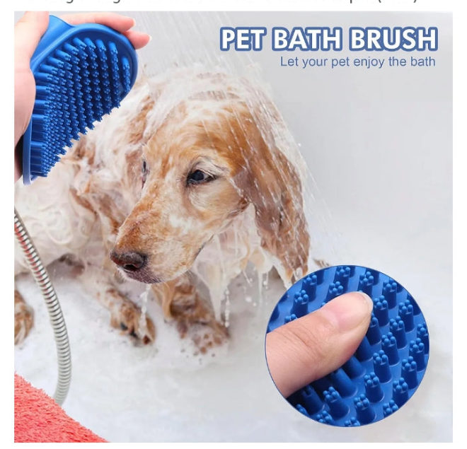 Pet Grooming Brush Kit 7pcs, Cat Brush with Release Button Comb Set for Shedding -Cat Brush&Nail Clippers File Set for Cat Dogs Long matted Haired Pets and Nail Repair