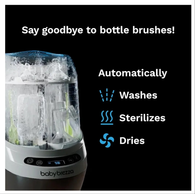 Bottle Washer Pro - Baby Bottle Washer, Sterilizer + Dryer - All in One Machine Cleans Bottles, Pump Parts, & Sippy Cups - Replaces Hand Washing, Bottle Brushes and Drying Racks