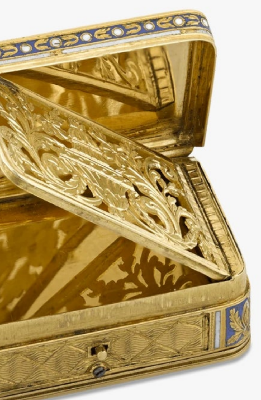 Swiss Gold and Enamel Musical Vinaigrette