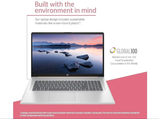 HP Essential Daily Traditional Laptop, 17.3" FHD Display, Intel Core i7-1355U, 64GB RAM, 2TB SSD, Backlit Keyboard, Numeric Keypad, Fingerprint Reader, Webcam, HDMI, Wi-Fi 6, Windows 11 Pro, Rose