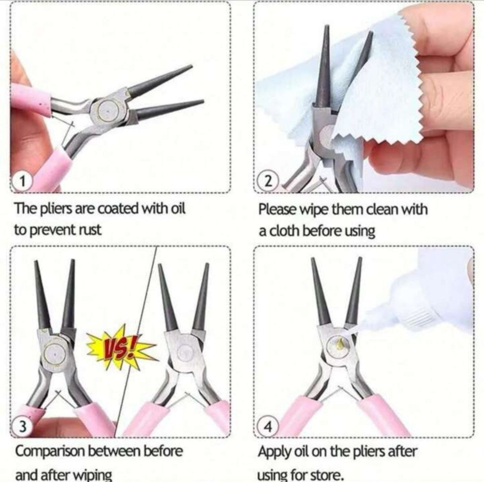 3 Pcs Jewelry Making Plier Kit - Needle Nose Pliers, Chain Nose Pliers, And Flush Cutters - Perfect For DIY Craft, Beading, And Repair