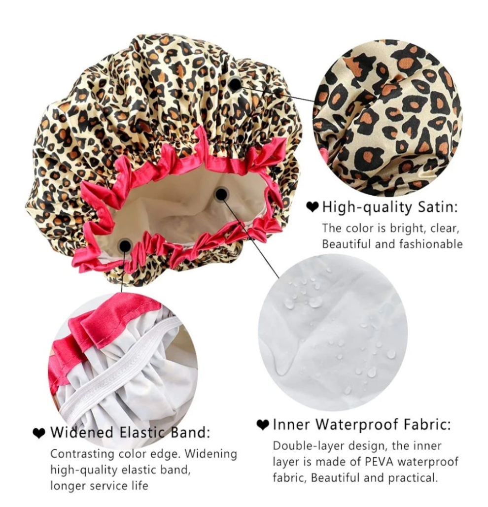 Shower cap bonnet 1 pk 1 piece polyester