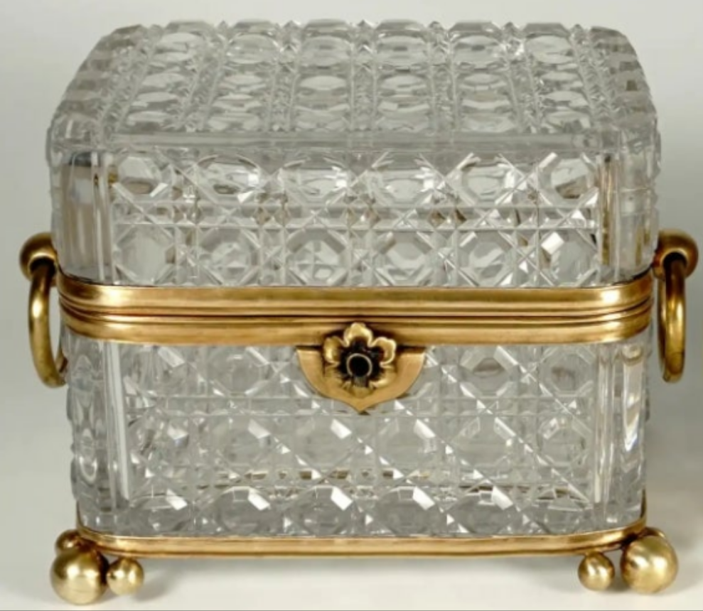 Cut Crystal Perfume Box, Casket