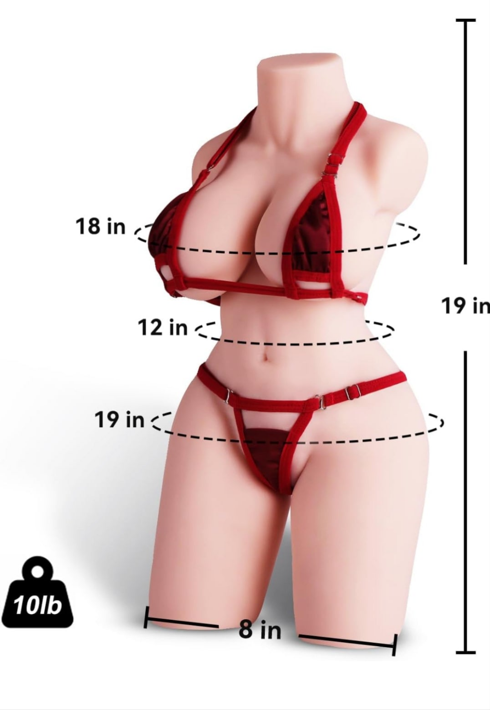 10lb Sex Toys for Men Realistic Sex Doll Tight Dual Channel Vagina & Anal High Durability TPR Softness Material Men Masturbation Mini Sex Dolls