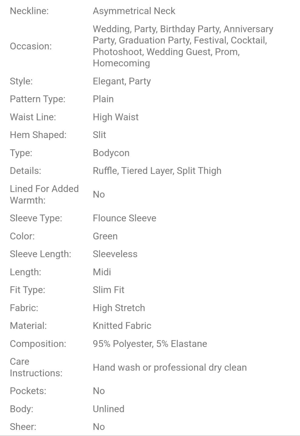 One Shoulder Ruffle Split Thigh Bodycon Bandage Dress For Cocktail Party COCOMONEY