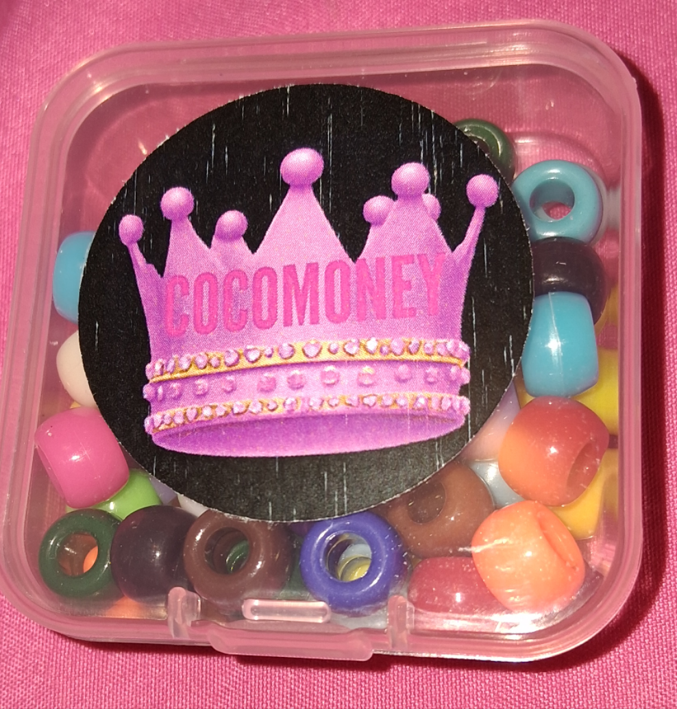 COCOMONEY HAIR BEADS PLASTIC MIXED COLORS