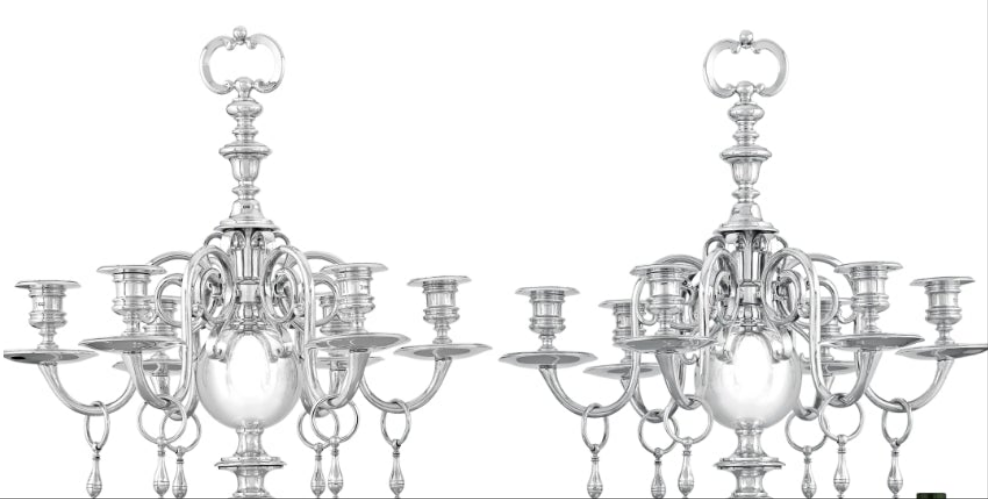 2pcs- Pair of Silver Candelabra by Thomas Bradbury elegant and fun a stunning masterpiece of candle holders from the 1930s