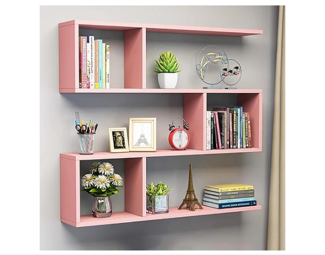 Wooden Floating Shelves for Wall - Modern Wall Mounted Shelves for Living Room, Study Room, Office - Wood Display Shelf Decor - Floating Shelfs