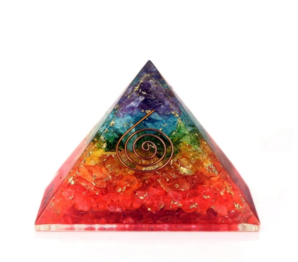 Orgone Pyramid of Success, Rose Quartz Pink Orgonite Pyramid is Healing Crystals for Peace, Calm & Love and Orgonite Pyramid helps in Healing Material 1 piece