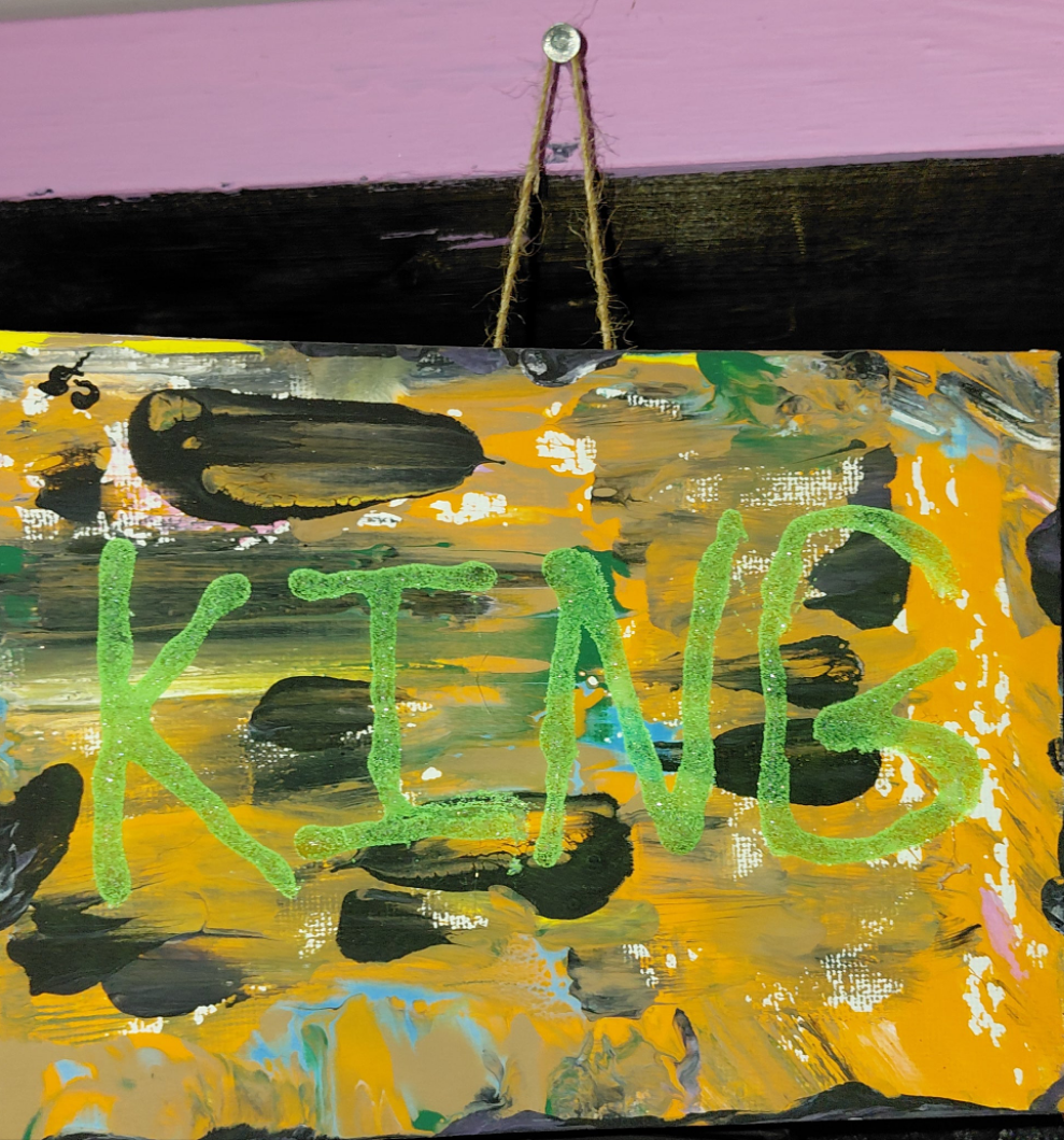 COCOMONEY ART Glow king 1 OF 1 CUSTOM PIECE BY COCOMONEY painting on canvas