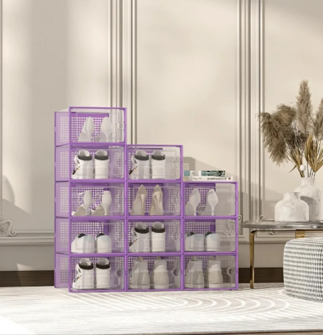 X-Large Shoe Storage Boxes Organizers Clear Plastic Stackable 12 Pack, Shoe Rack & Holder Substitute, Sneaker Containers, Toy Storage Organizer Bins for Entryway, Closet, Under Bed,
Sustainability features 3