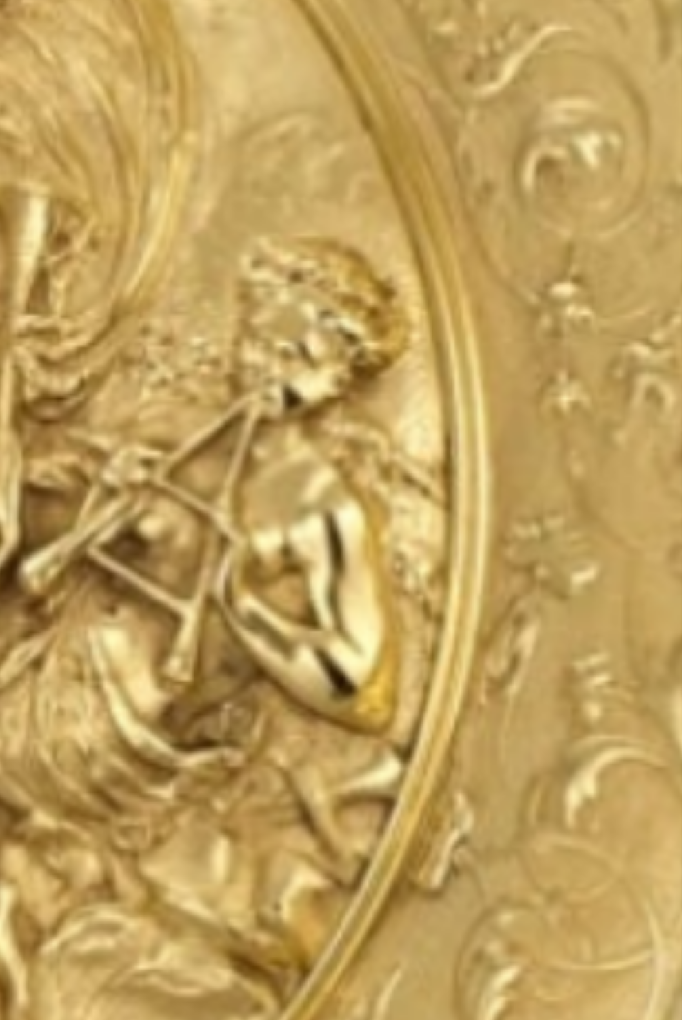 Rothschild "Poetry" Sterling Silver Gilt Salver by Elkington & Co.