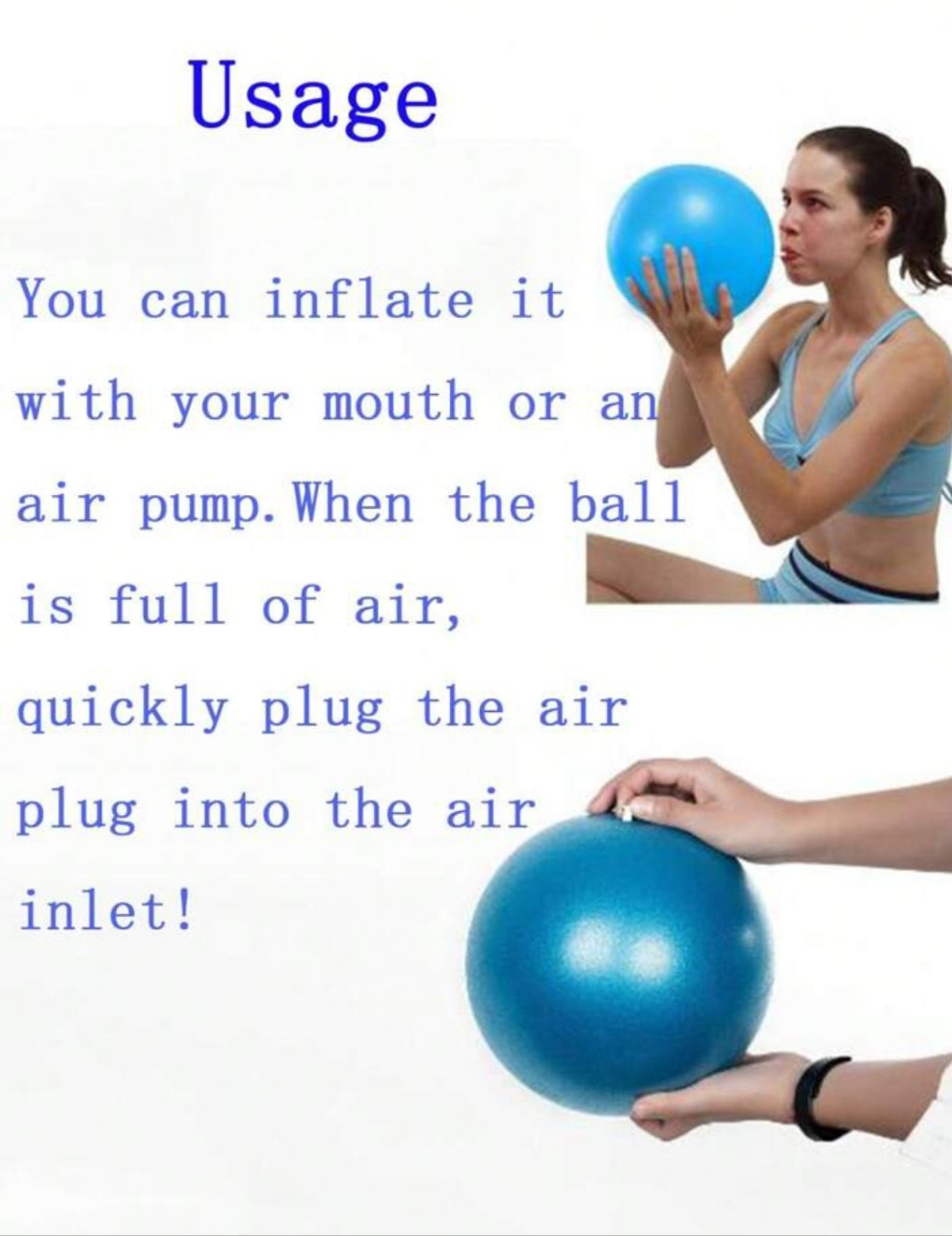 1pc 25cm Anti-Burst Yoga Ball, Thick Matte Finish Exercise Ball For Pilates, Gym Workout material pvc