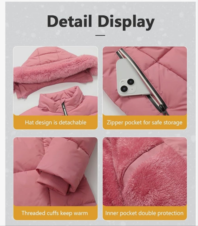 Women's Winter Windproof Warm Down Coats Waterproof Thicken Hooded fashions Puffer Jacket