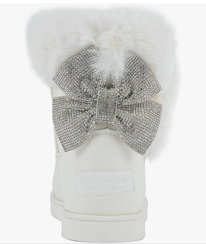 Juicy Couture Women's Slip On Winter Snow Boots Warm & Insulated Fur Lining Comfortable Fashion Booties