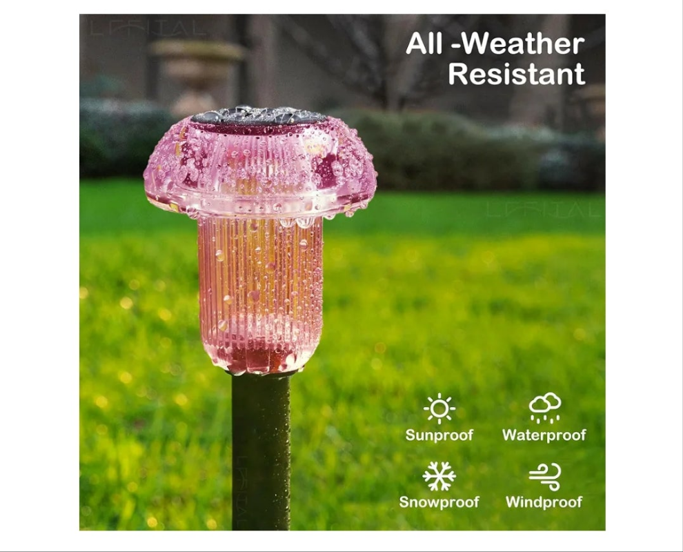Solar Pathway Lights Outdoor Solar Mushroom Lights Outdoor 8 Pack Outside LED Lighting Stake Waterproof for Path, Lawn, Garden,Driveway, Landscape,Backyard,Courtyard