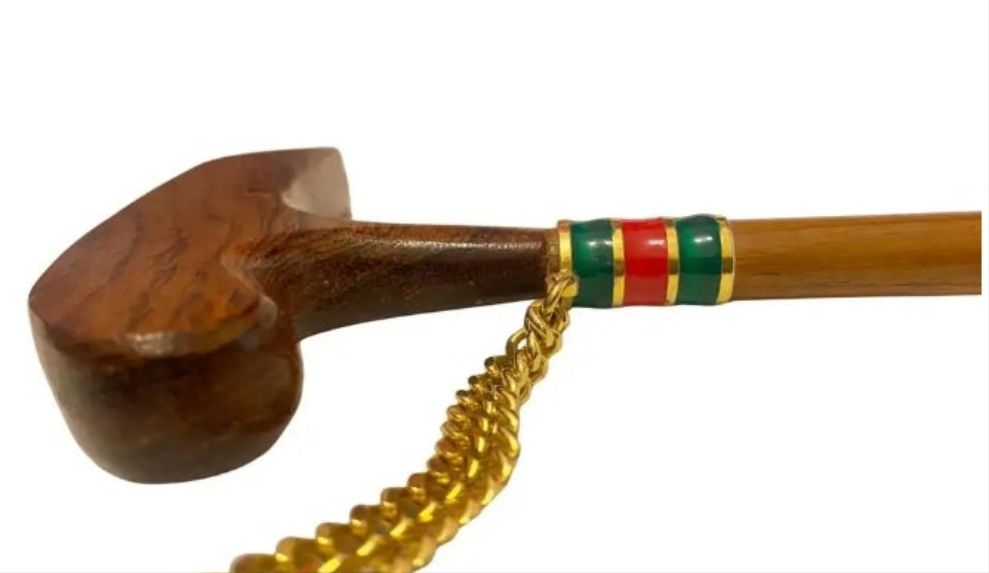 1960s Gucci Wood Golf Club Web Stripe Long Shoe Horn