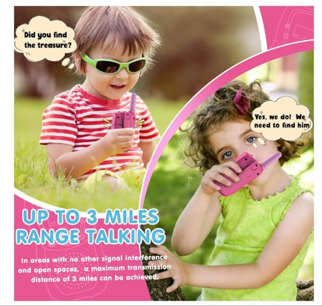 Walkie Talkies for Kids 22 Channels 2 Way Radio Toy with Backlit LCD Flashlight, 3 Miles Range for Outside, Camping, Hiking
