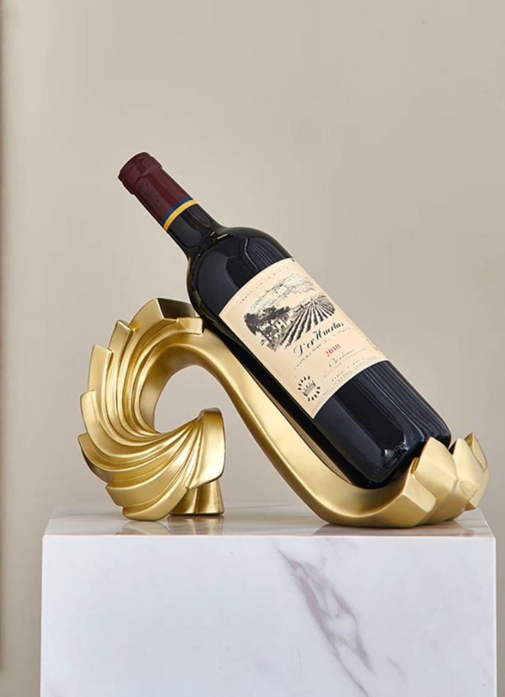 Tabletop Wine Bottle Rack Gold
