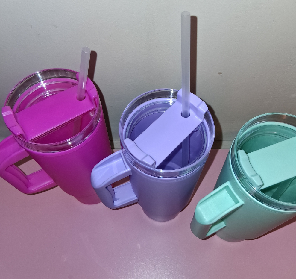 COCOMONEY TUMBLER 9×3in removable straw 2 ways plastic choose your color