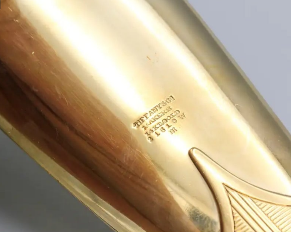 Tiffany & Co. Retro 14 Karat Gold Shoehorn