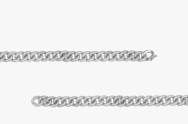 925 Sterling Silver Rhodium Plated CZ Cubic Zirconia Simulated Diamond Curb Link Bracelet 8 Inch - Link Bracelet