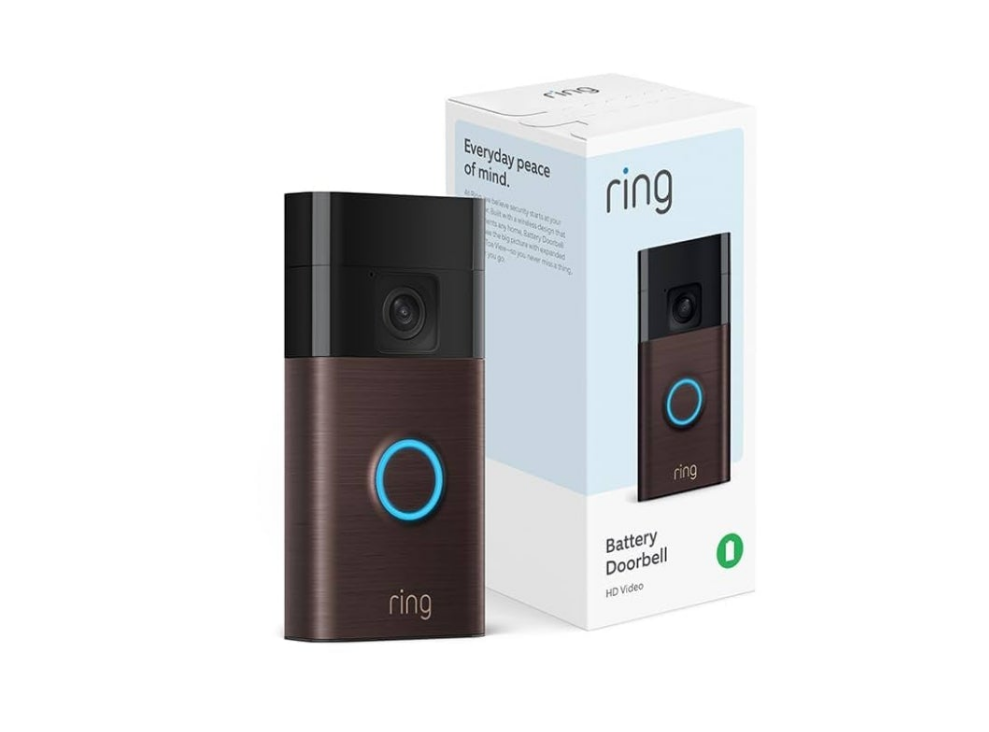 Ring Battery Doorbell | Home or business security with Head-to-Toe Video, Live View with Two-Way Talk, and Motion Detection & Alerts (newest model),