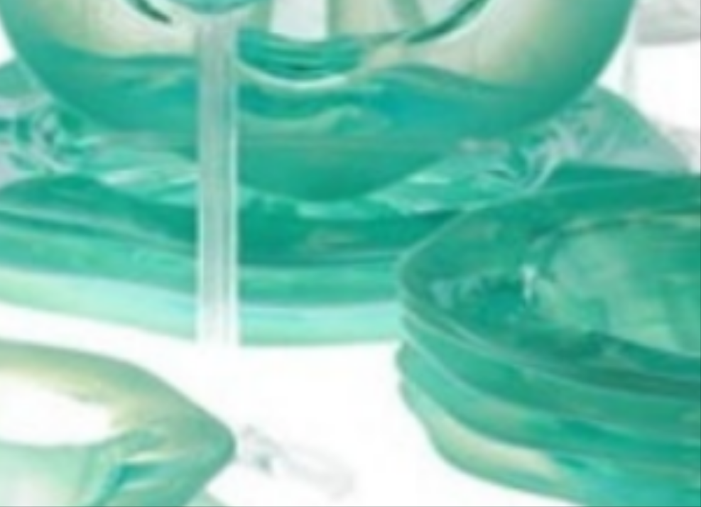 Louis Comfort Tiffany Pastel Favrile Glass Dinnerware 60 pieces