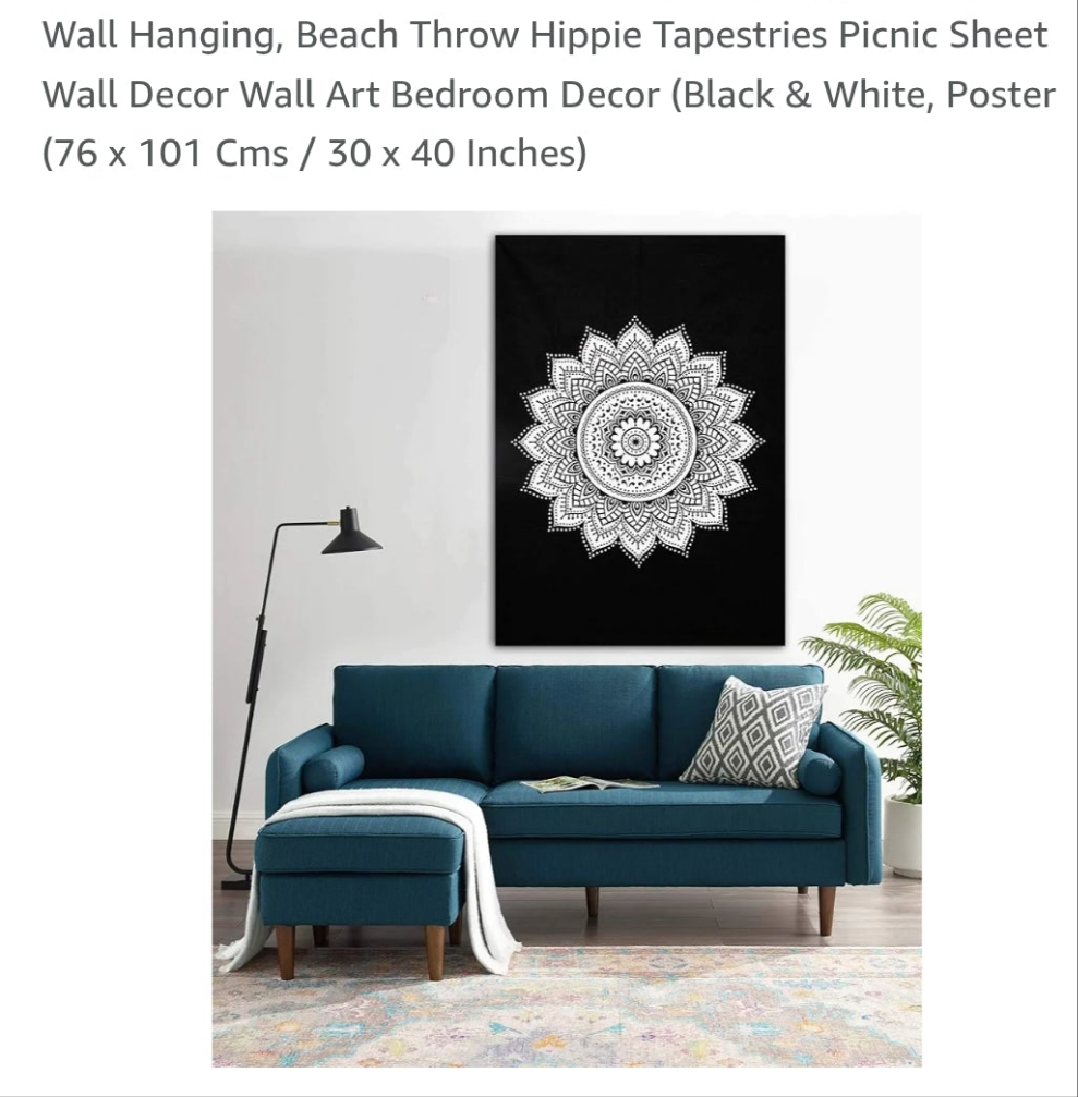 Tapestry white black