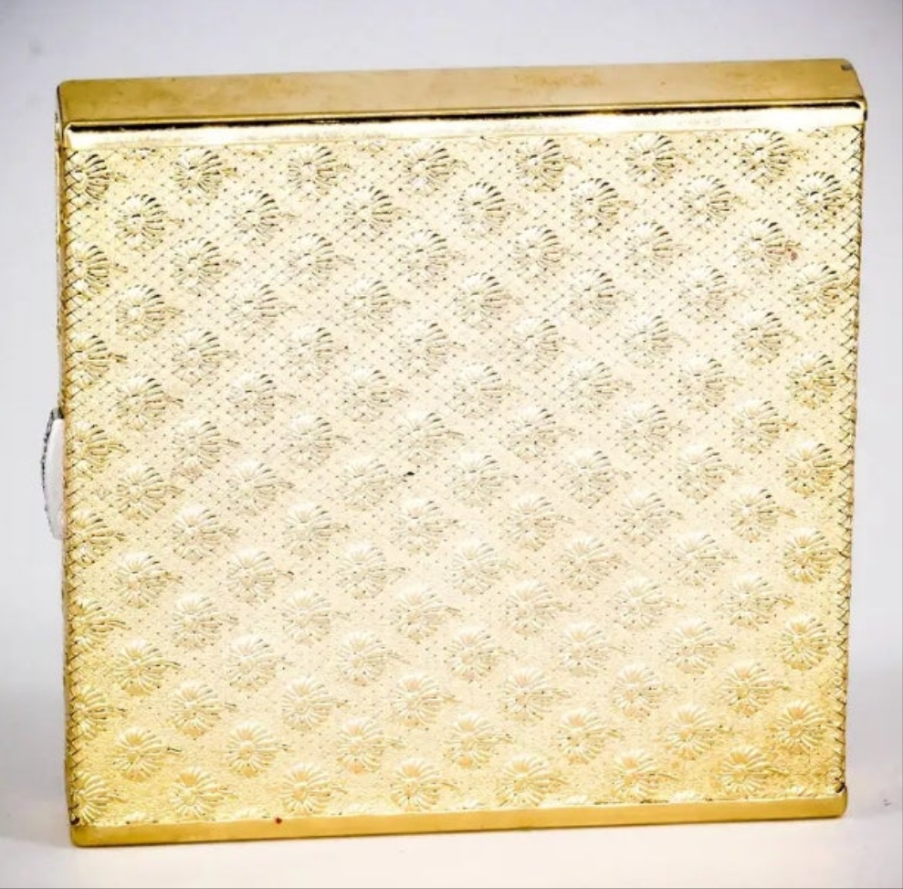 18k Gold Diamond Boucheron Paris Marguerite Diamond and Gold Compact Case