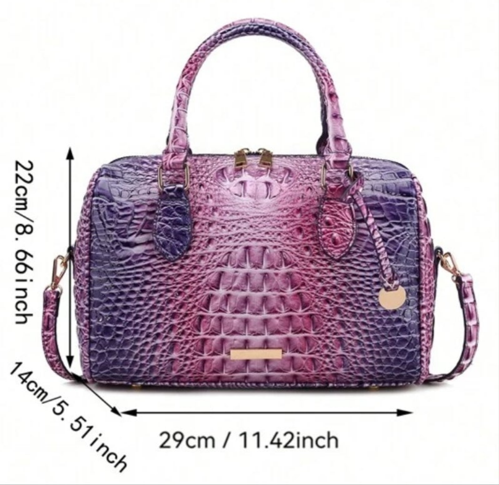 COCOMONEY HANDBAG crocodile pattern