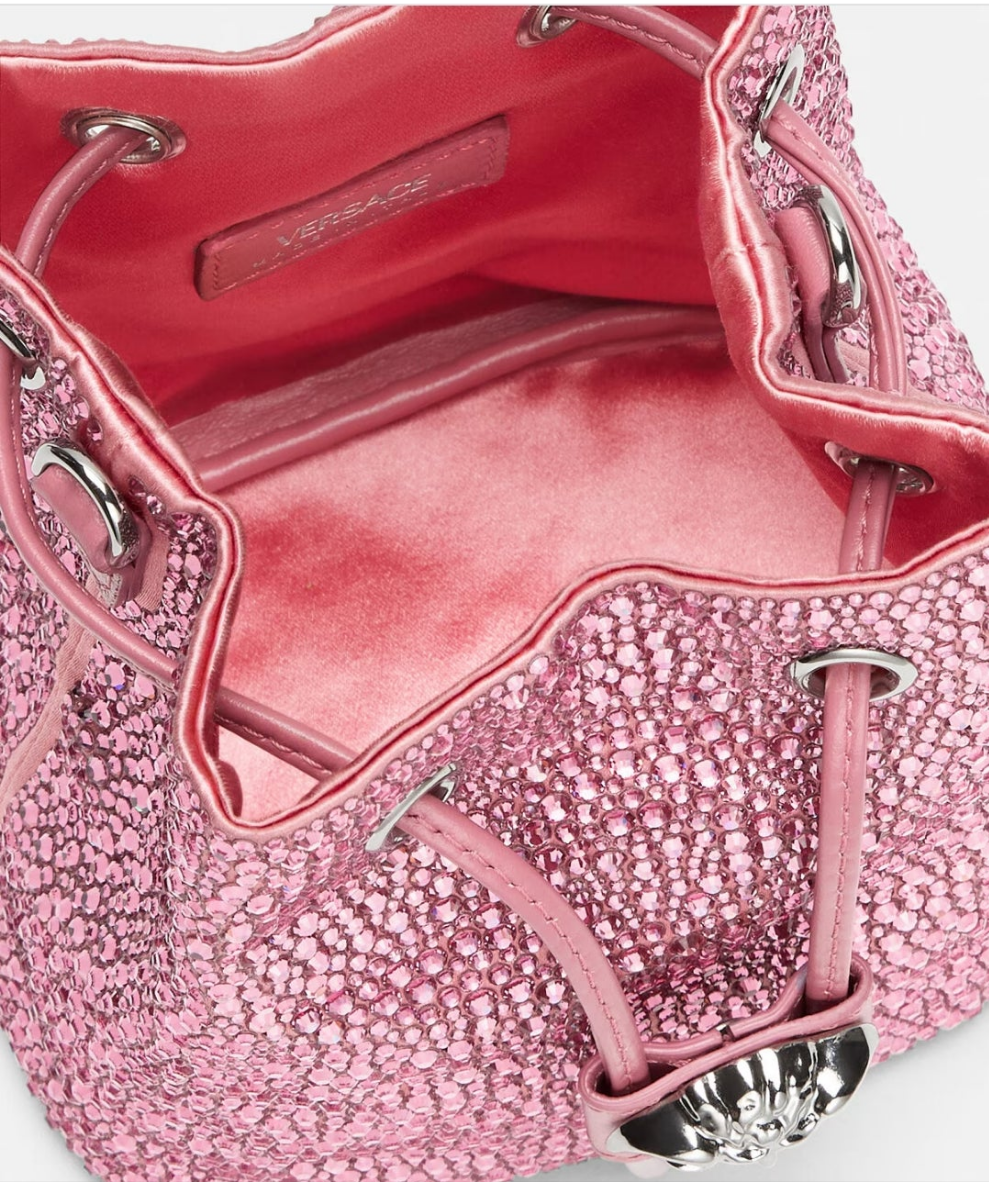 Versace Crystal La Medusa Mini Bucket Bag